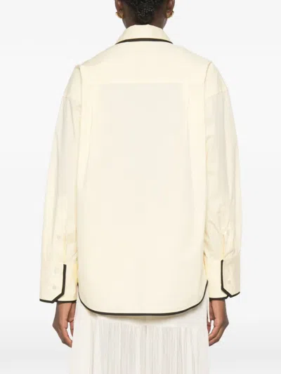 Plan C Contrast-trim Flap-pocket Shirt In Neutral