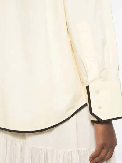 Plan C Contrast-trim Flap-pocket Shirt In Neutral