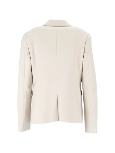 Peserico Single-breasted Notched-lapels Jacket In White