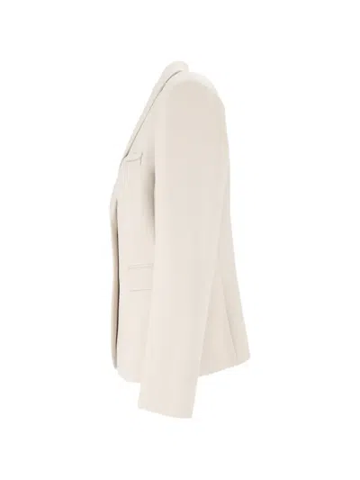 Peserico Single-breasted Notched-lapels Jacket In White
