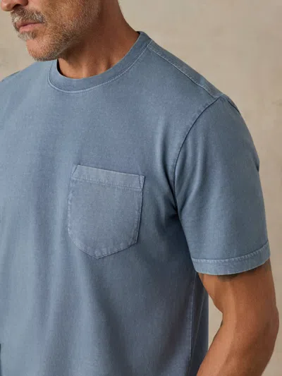Faherty Short-sleeve Recycled Cotton T-shirt In Blue