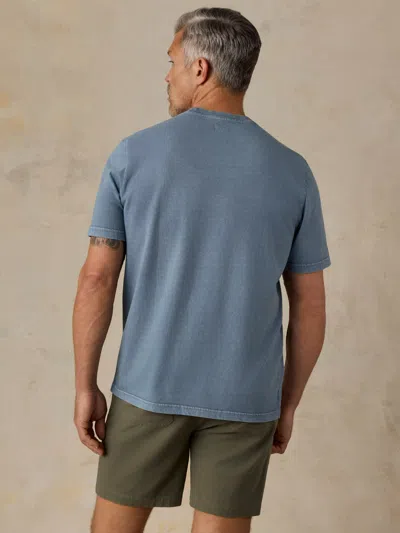 Faherty Short-sleeve Recycled Cotton T-shirt In Blue