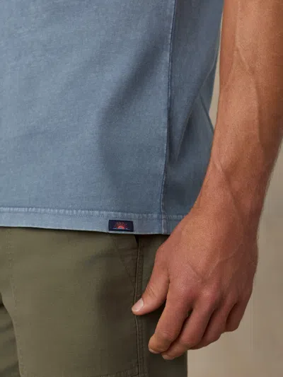 Faherty Short-sleeve Recycled Cotton T-shirt In Blue