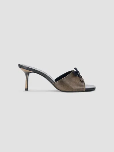 Staud Blake Mules Black Distressed In Gray
