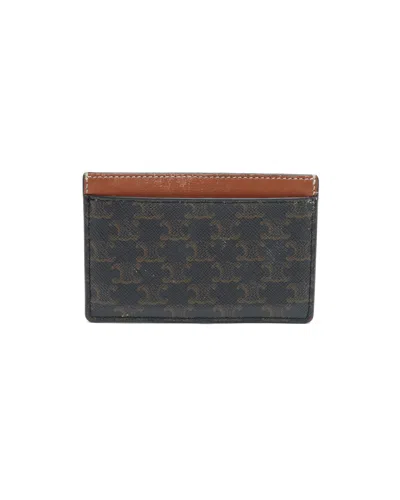 Pre-owned Celine Céline Triomphe Card Holder In Brown