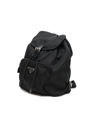 Pre-owned Prada Tessuto Backpack In Black