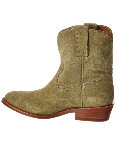 Frye Billy Short Suede Bootie In Green