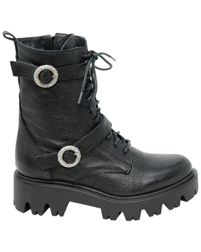 Charles David Hacker Leather Bootie In Multi