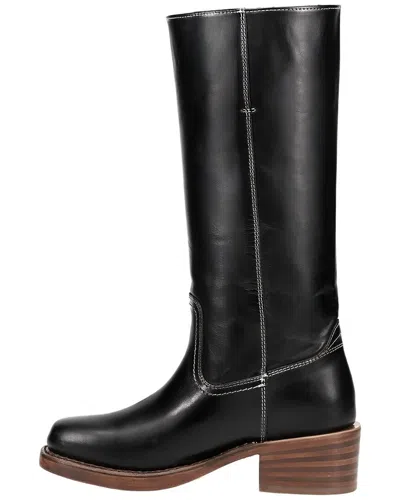 Frye Campus 14in Leather Wide Boot In Black