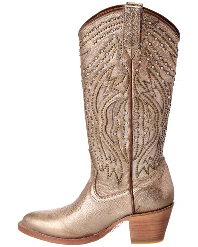 Frye Shelby Studded Leather Boot In Neutral