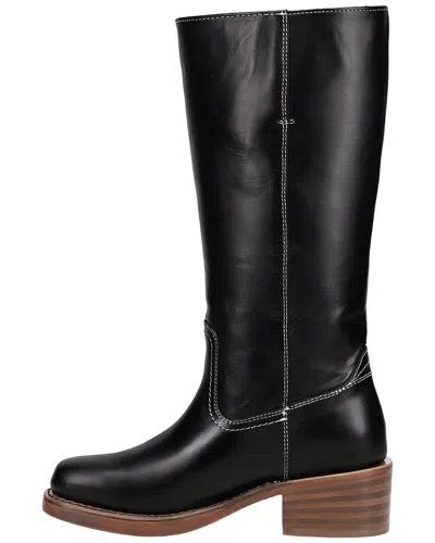 Frye Campus 14in Leather Wide Boot In Black