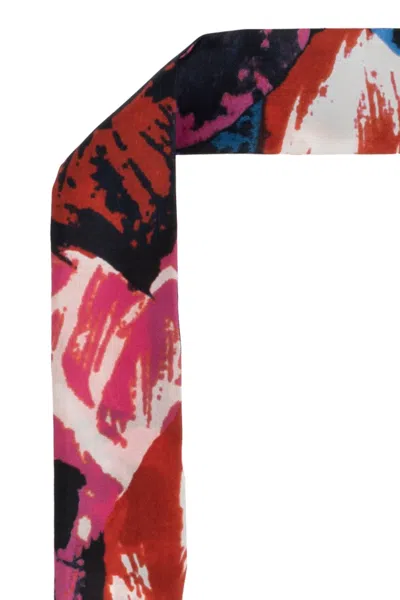 Givenchy Abstract-print Silk Scarf In Orange