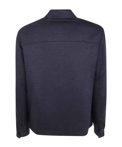 Lardini Zip-up Flap-pocket Jacket In Blue