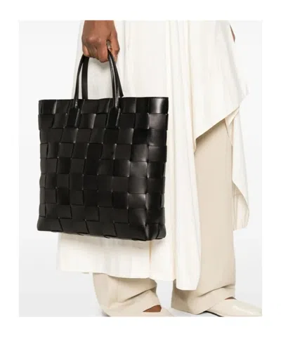 Dragon Diffusion Medium Pino Woven Top-handle Tote Bag In Pattern