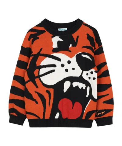 Kenzo Tiger Intarsia-knit Sweater In Multi