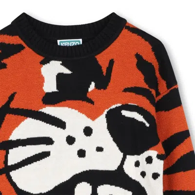Kenzo Tiger Intarsia-knit Sweater In Multi