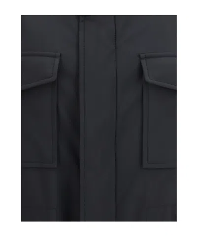 Brioni Performa Wool Blend Sahariana Jacket In Blue