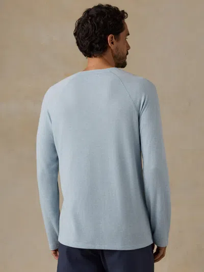 Faherty Long-sleeve Cloud Henley T-shirt In Blue