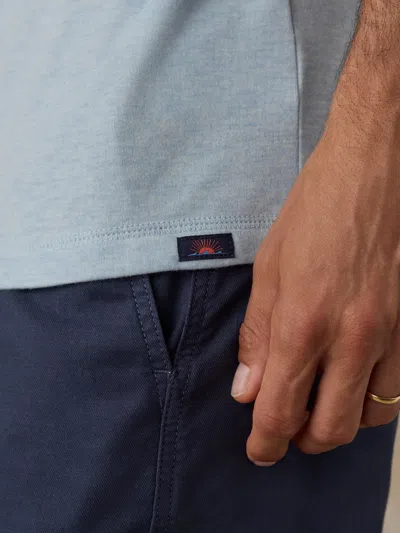 Faherty Long-sleeve Cloud Henley T-shirt In Blue