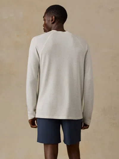 Faherty Long-sleeve Cloud Henley T-shirt In White
