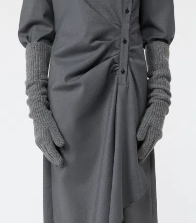 Weekend Max Mara Cashmere Logo Gloves In Pattern