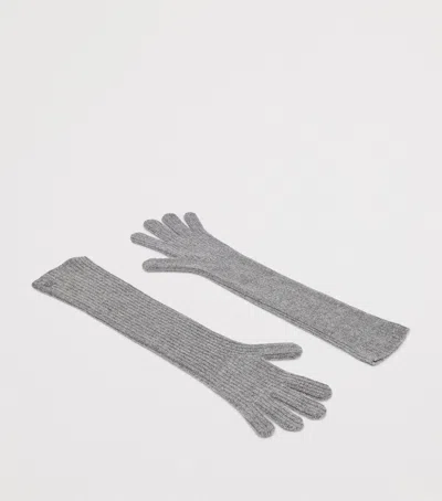 Weekend Max Mara Cashmere Logo Gloves In Pattern