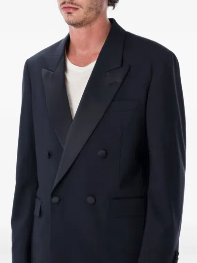 Lardini Double-breasted Buttoned Blazer In Blue