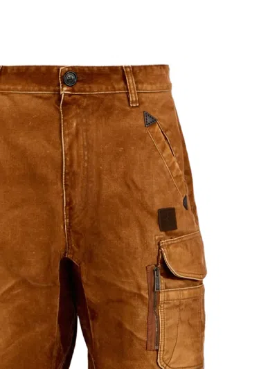 Dsquared2 Carpenter2 Weathered-suede Pants In Brown