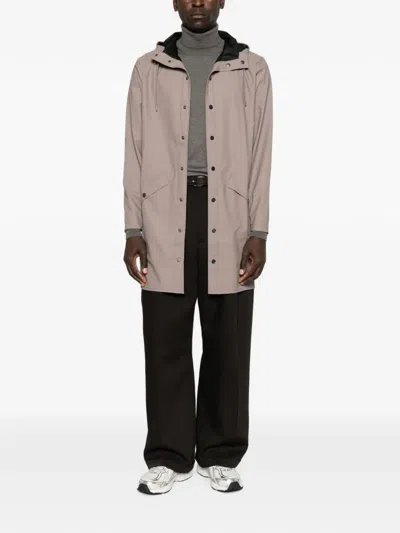 Rains Long Jacket W3 Coat In White