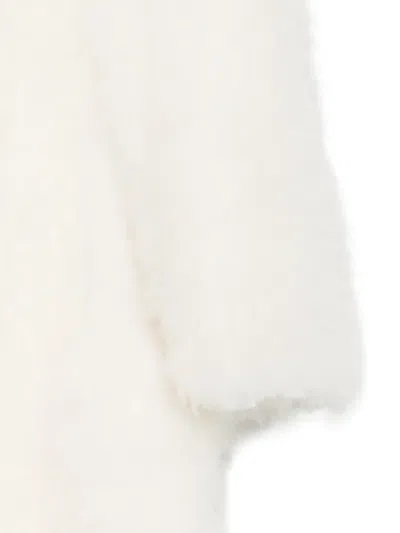 Liska Brushed Cashmere Coat In White