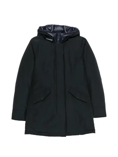 Woolrich Arctic Parka Padded Navy Blue Cotton-blend Parka In Blue
