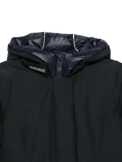 Woolrich Arctic Parka Padded Navy Blue Cotton-blend Parka In Blue