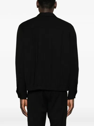 Imperial Button-up Patch-pocket Jacket In Black