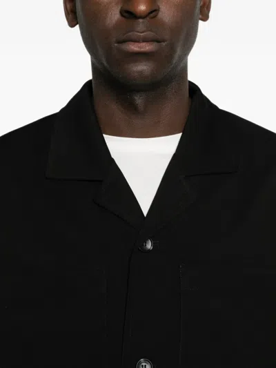 Imperial Button-up Patch-pocket Jacket In Black