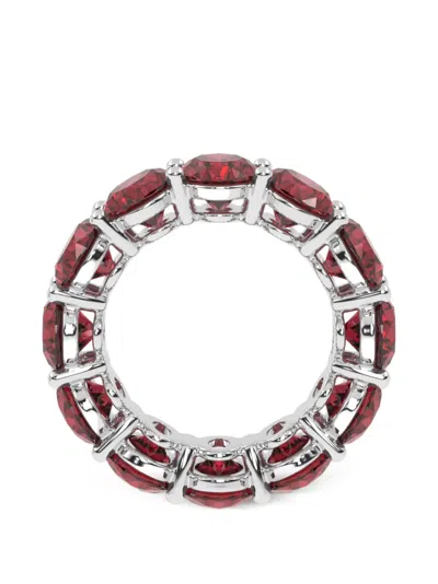 Veynou Rouge Eternity Ruby Ring In Metallic
