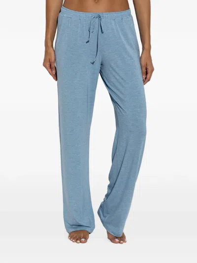 Hanro Natural Elegance Drawstring Trousers In Blue