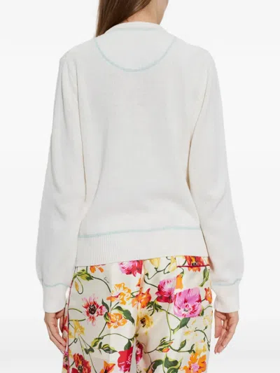 EMBROIDERED-LOGO KNIT CARDIGAN