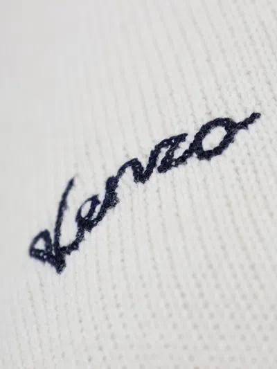 EMBROIDERED-LOGO KNIT CARDIGAN