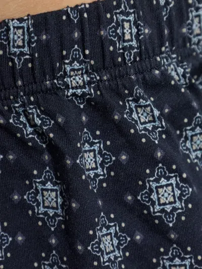 Hanro Patterned Cotton Boxers In Blue