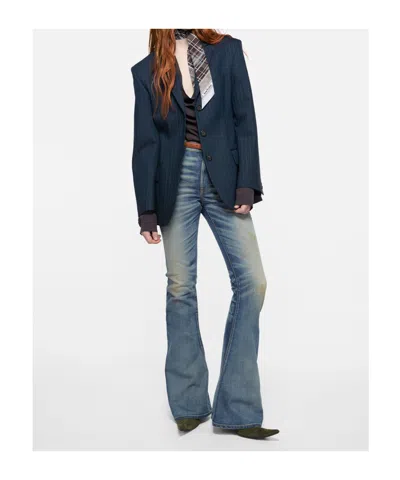 Acne Studios Belt Loop Jeans In Blue