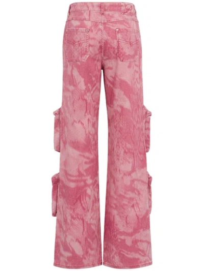 Blumarine Simple Cargo Pants In Pink