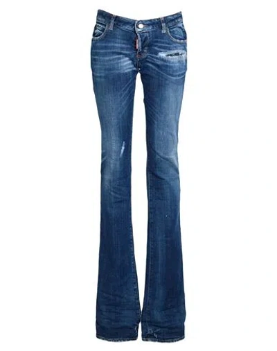 Dsquared2 Distressed Jeans In Blue