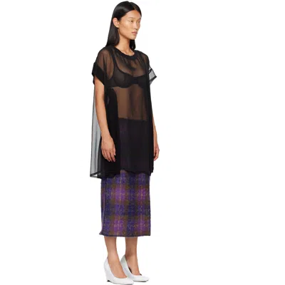 Open Yy ブラック シアー コンバーチブル ミニワンピース In Black