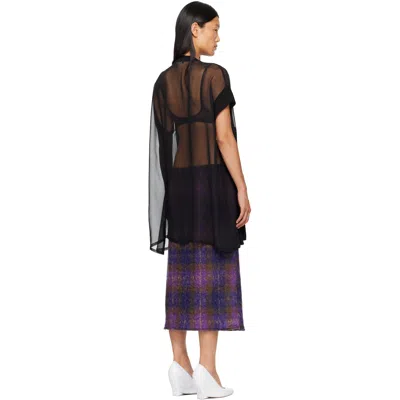 Open Yy ブラック シアー コンバーチブル ミニワンピース In Black