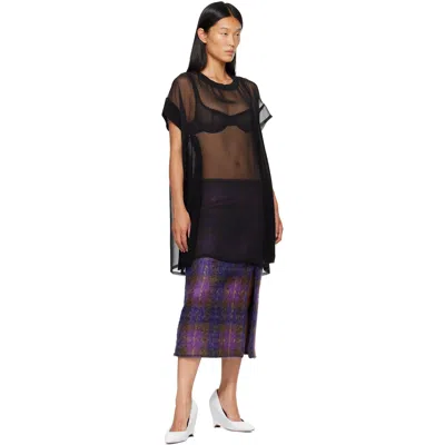 Open Yy ブラック シアー コンバーチブル ミニワンピース In Black