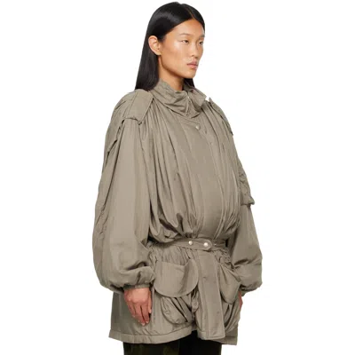 Open Yy カーキ ベルト カーゴ フィールドジャケット In Gray