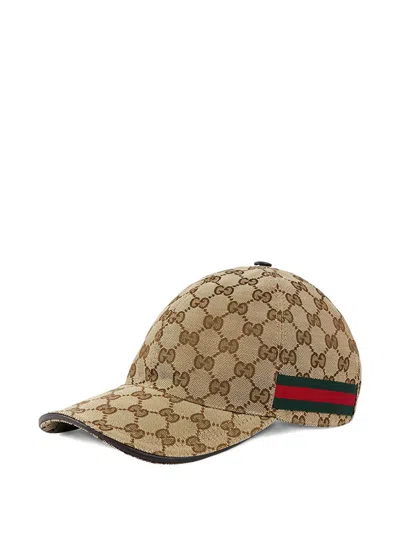 Gucci Monogram Baseball Cap In Brown
