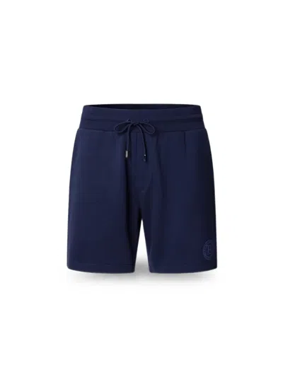Hackett London Logo-print Drawstring Shorts In Blue