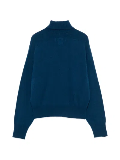 Vanisé Roll-neck Cashmere Sweater In Blue