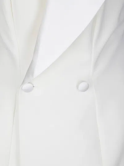 P.a.r.o.s.h Double-breasted Strapless Top In White